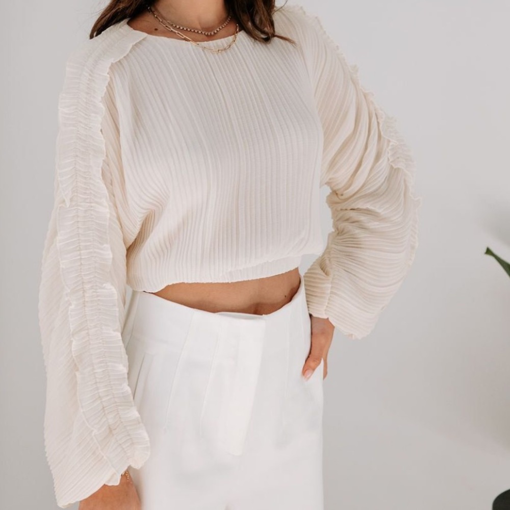 Vici Plisse Crop Top